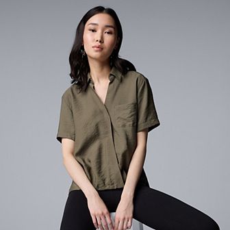 Women's Simply Vera Vera Wang Drapey Surplice Top