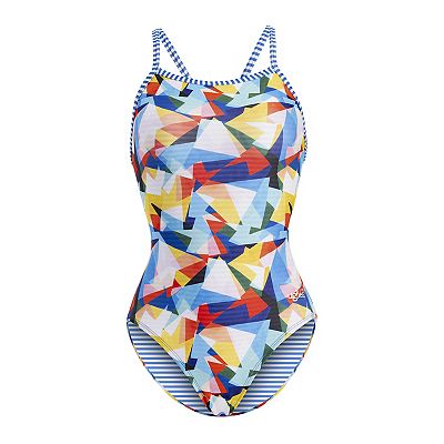 Women's Dolfin Uglies Impact Print V-2 Racerback Competitive One-Piece Swimsuit