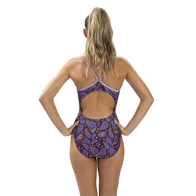 Women's Dolfin Uglies Jubilee Print V-2 Racerback Competitive One-Piece Swimsuit