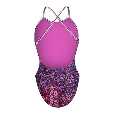 Women's Dolfin Uglies Retroflora Print Diver-Back Competitive One-Piece Swimsuit