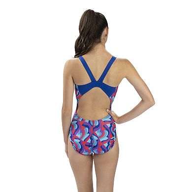 Women's Dolfin Uglies Time Warp Print V-2 Racerback Competitive One-Piece Swimsuit