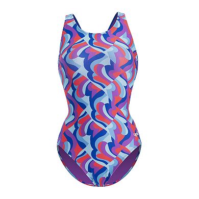Women's Dolfin Uglies Time Warp Print V-2 Racerback Competitive One-Piece Swimsuit