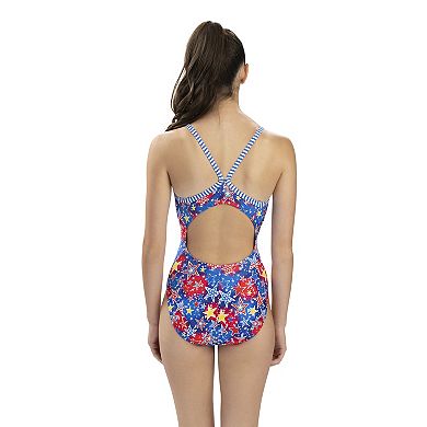 Women's Dolfin Uglies Celebrate Print V-2 Racerback Competitive One-Piece Swimsuit