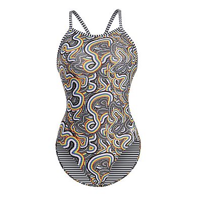 Women's Dolfin Uglies Embrace Print V-2 Racerback Competitive One-Piece Swimsuit
