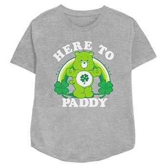 Women's Care Bears Good Luck Bear Here To Paddy Relaxed Fit Graphic Tee