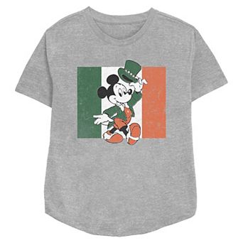 Disney's Mickey Mouse Ireland Flag Women's Relaxed Fit Graphic Tee