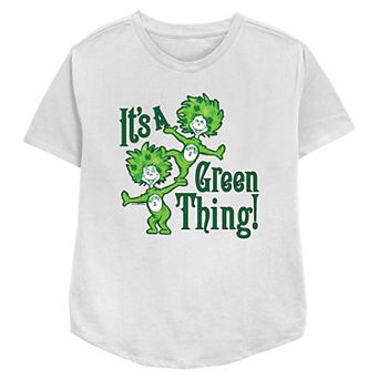 Women's Dr. Seuss Thing 1 And Thing 2 It's A Green Thing Relaxed Fit Graphic Tee