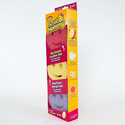 SCRUB DADDY Lot De 3 éponges Sans Colorant, 3 Unités