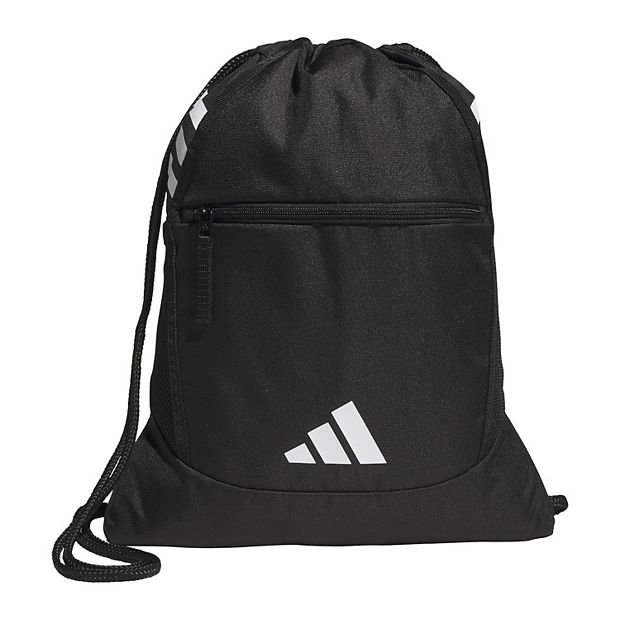 adidas Stadium Sackpack with Front Zip Pocket and Drawstring Closure