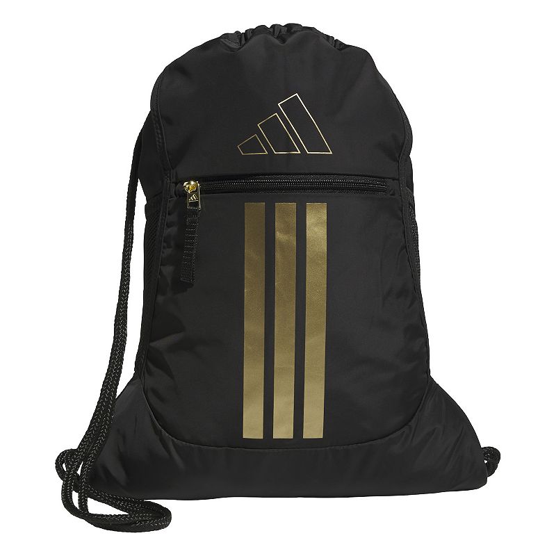adidas Alliance 3 Drawstring Sackpack, Black Gold