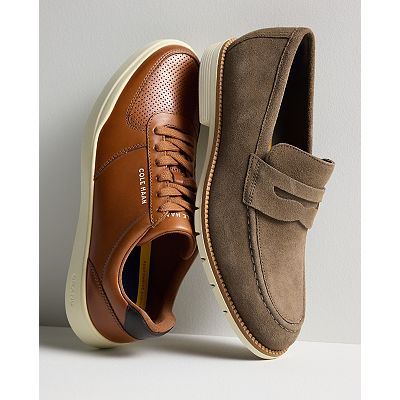 Cole Haan Flexgrand+ Penny Loafers Mens 9.5 M Truffle Brown Suede Slip On Shoes C41633_Mens-Cole-Haan-  main image 4