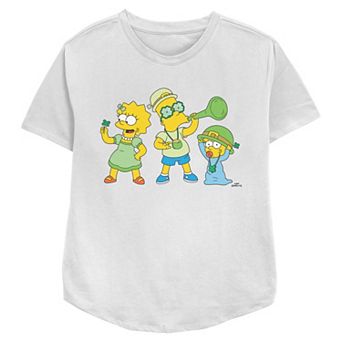 Women's The Simpsons St. Patrick's Day Party Relaxed Fit Graphic Tee