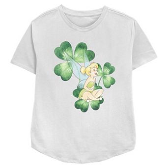 Disney's Tinker Bell Shamrock Women's Relaxed Fit Graphic Tee