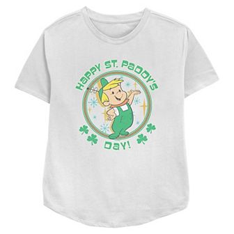 Women's The Jetsons Elroy Happy St. Paddy's Day Relaxed Fit Graphic Tee