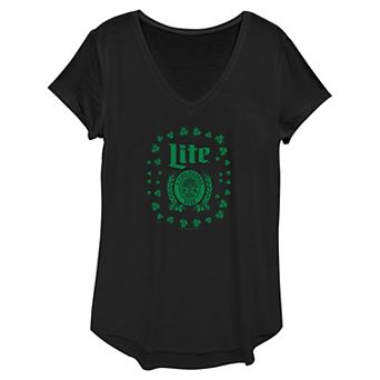 Women's Miller Lite Shamrock Logo Graphic Tee