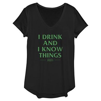 Women's Game Of Thrones I Drink And I Know Things Graphic Tee