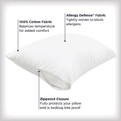 AllerEase Ultimate Cotton Zippered Pillow Protector