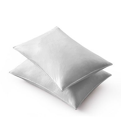 Unikome Two Pack Luxury Hotel Cotton Cover Goose Feather Down Pillows