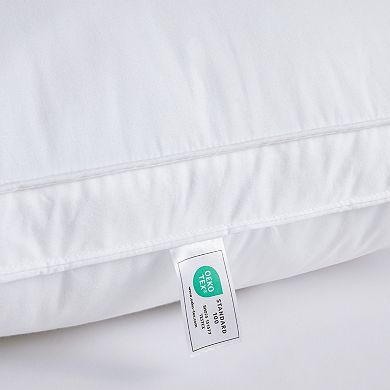 Unikome Twin Pack Goose Feather & Down Pillows Cotton Cover Bed Pillow
