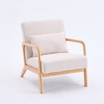 Unikome Mid-Century Modern Accent Chair Fabric Upholstered Armchair