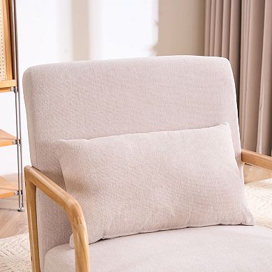 Unikome Mid-Century Modern Accent Chair Fabric Upholstered Armchair