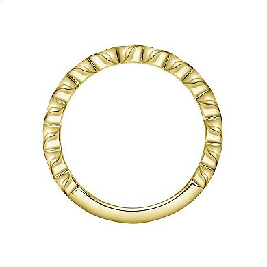 18k Gold Over Silver Diamond-Accent Stacking Ring