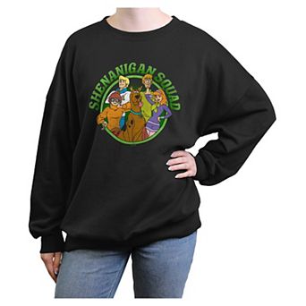 Juniors' Scooby-Doo Shenanigan Squad Oversized Graphic Pullover
