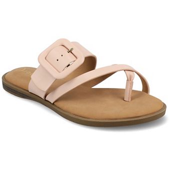 Journee Layra Women's Slip-On Toe Post Flat Sandals