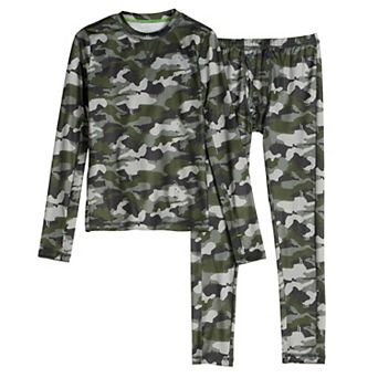 Boys 4-16 Cuddl Duds® 2 pc Comfortech Stretch Poly Base Layer Set