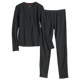 Boys 4-16 Cuddl Duds® 2 pc Faux Raglan Sleeve Thermal Base Layer Set