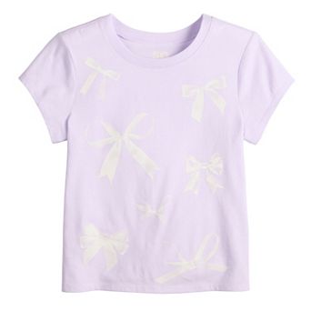 Girls 6-20 SO® Short Sleeve Graphic Baby Tee in Regular & Plus Size
