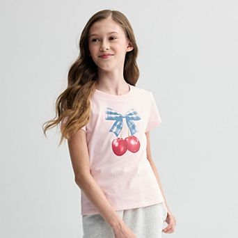 Girls 6-20 SO® Short Sleeve Graphic Baby Tee in Regular & Plus Size