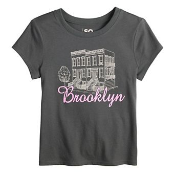 Girls 6-20 SO® Short Sleeve Graphic Baby Tee in Regular & Plus Size