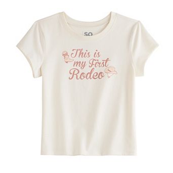 Girls 6-20 SO® Short Sleeve Graphic Baby Tee in Regular & Plus Size
