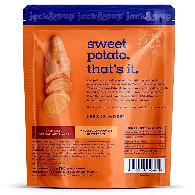 Jack & Pup Just Sweet Potato 12-oz. Dog Treats