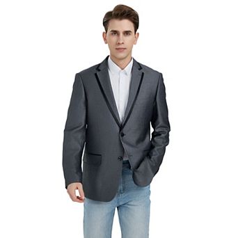 Men's Bespoke Silver Dobby Suit Jacket