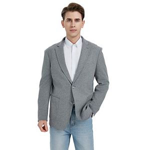 Men's Bespoke Silver Dobby Suit Jacket
