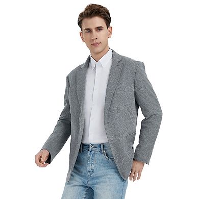 Men's Bespoke Textured Knit Suit Jacket