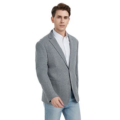 Men's Bespoke Textured Knit Suit Jacket
