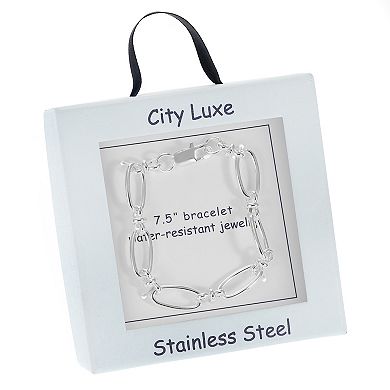 City Luxe Waterproof Silver Tone Bracelet