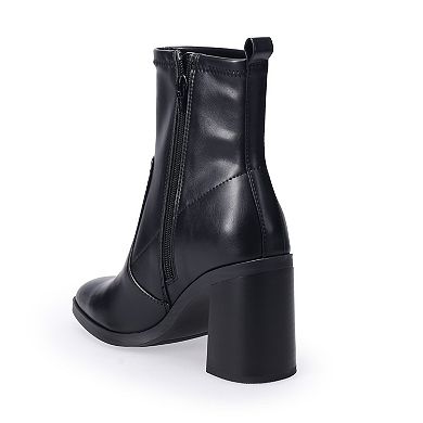 LC Lauren Conrad ZAMINO Women's Stretch Heeled Boot