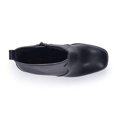 LC Lauren Conrad ZAMINO Women's Stretch Heeled Boot