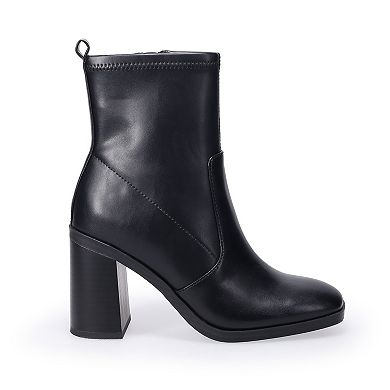 LC Lauren Conrad ZAMINO Women's Stretch Heeled Boot