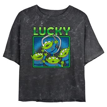 Disney / Pixar's Toy Story Lucky Aliens Juniors' Cropped Graphic Tee