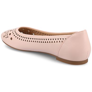 Journee Kamrah Women's Cut Out Round Toe Dress Flats