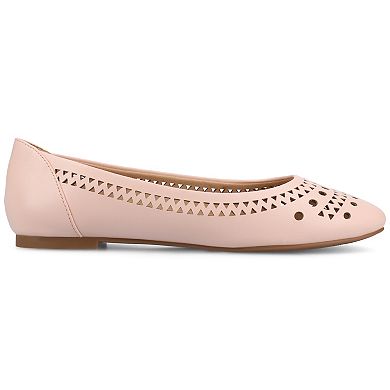 Journee Kamrah Women's Cut Out Round Toe Dress Flats