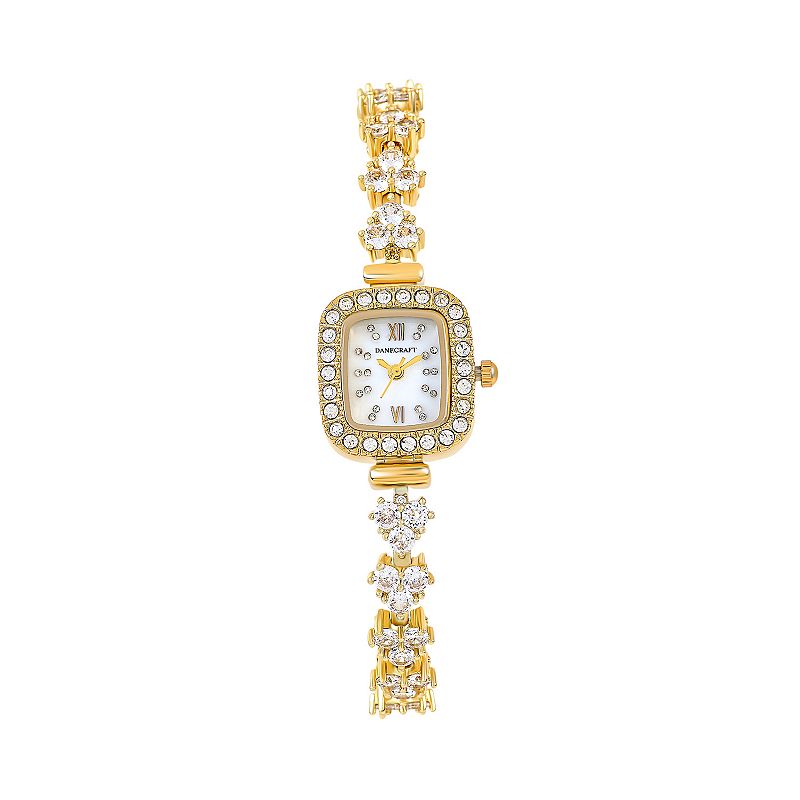 Danecraft Women's Gold Plated Square Watch, Size: 20MM, Gold Tone