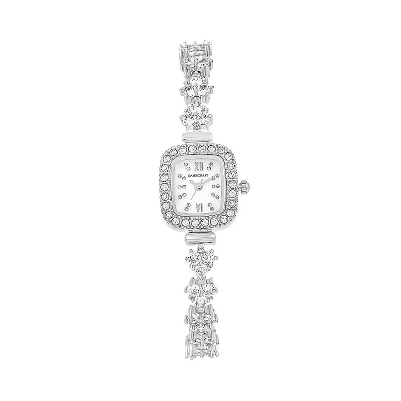 Danecraft Women's Gold Plated Square Watch, Size: 20MM, Silver Tone