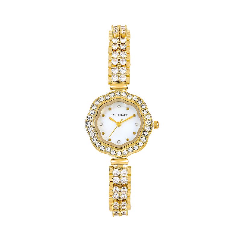 Danecraft Women's Gold Plated Geometric Watch, Size: 28 mm, Gold Tone