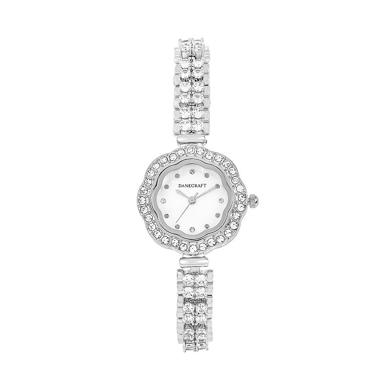 Danecraft Women's Gold Plated Geometric Watch, Size: 28 mm, Silver Tone
